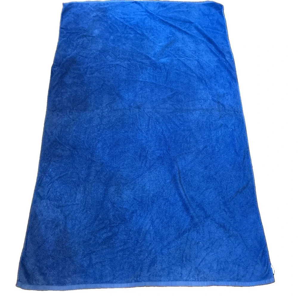 Hawaii Vintage Beach Towel Hawaiian Islands Maui Cotton Blue Souvenir 40x64